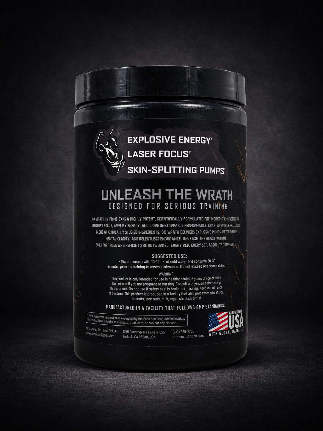 PRIME OX – OX WRATH Pre-Workout | Blue Raspberry