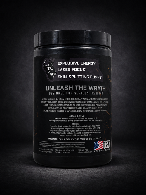 PRIME OX – OX WRATH Pre-Workout | Blue Raspberry