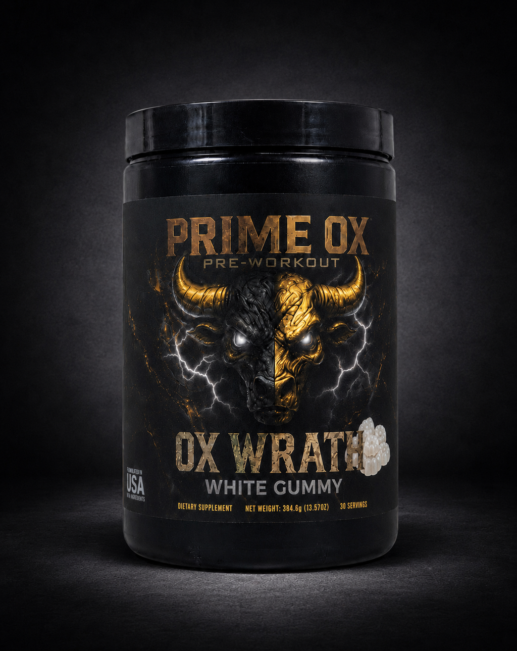 PRIME OX – OX WRATH Pre-Workout | White Gummy